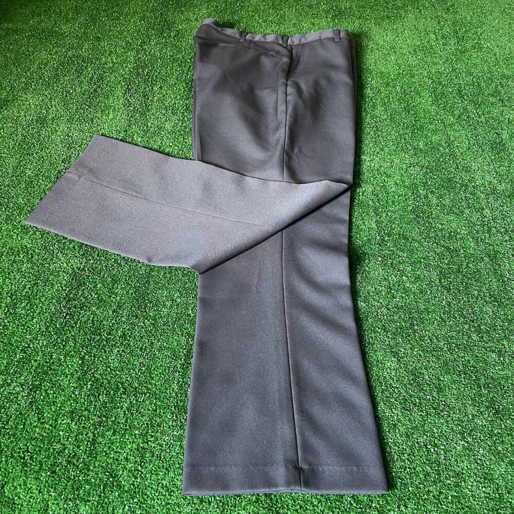 McCoy Straight Leg Comfort Action Flex Grey Woven Business Casual Pant Size 36